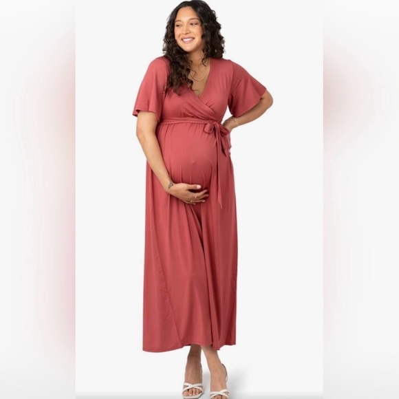 Kindred Bravely Dresses & Skirts - Kindred Bravely Maternity Wrap Maxi Dress Sz S